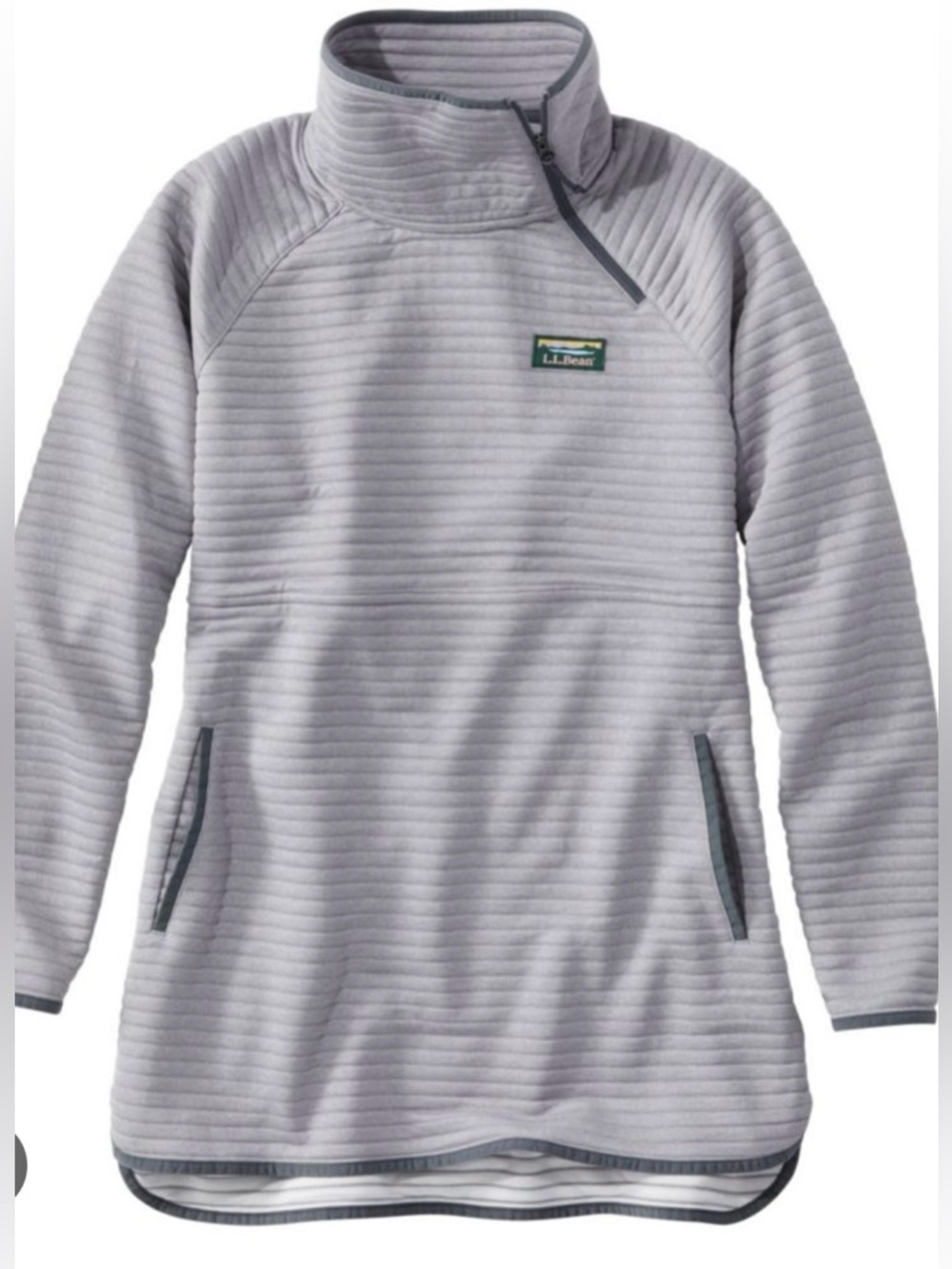 L.L. BEAN Women's Airlight Asymmetrical Quarter-Zip Tunic- 1X